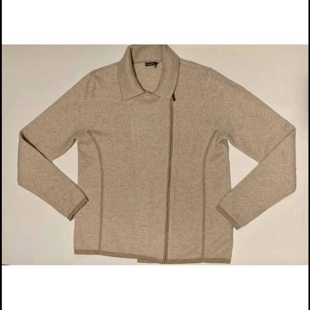 J. McLaughlin Zip Cashmere Cardigan Sweater